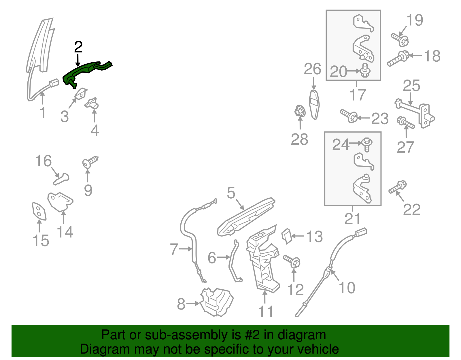 Handle, Outside - Ford (GP5Z-5422404-AAPTM)