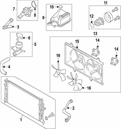 Mazda LFFM-15-140 Engine Cooling Fan Blade