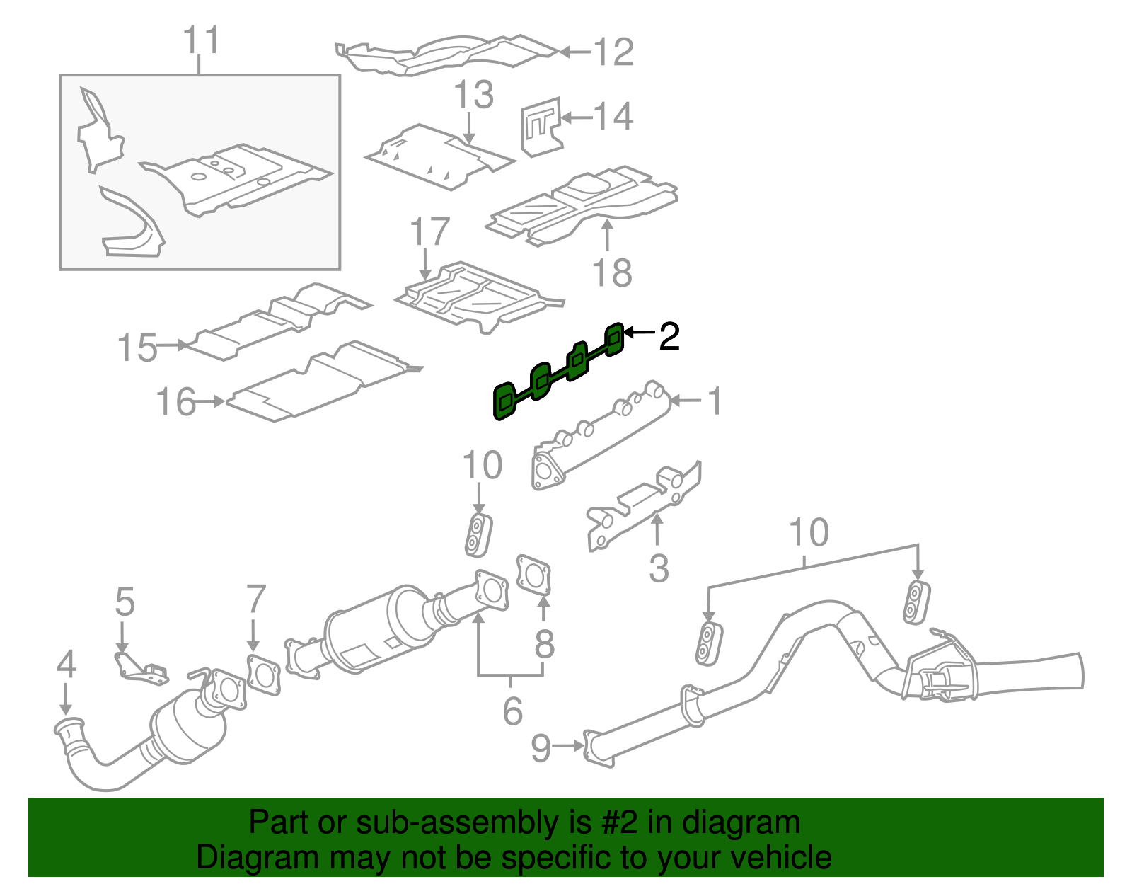 Exhaust Manifold Gasket - GM (98002804)