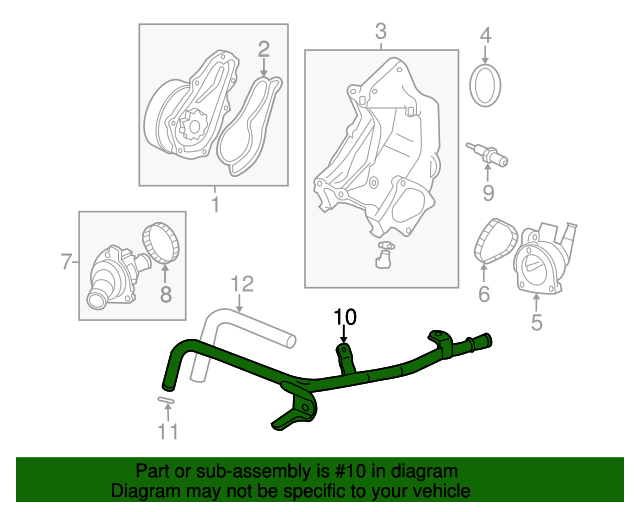 19510RTA000 Pipe Heater 20062011 Honda Civic Honda Car Parts