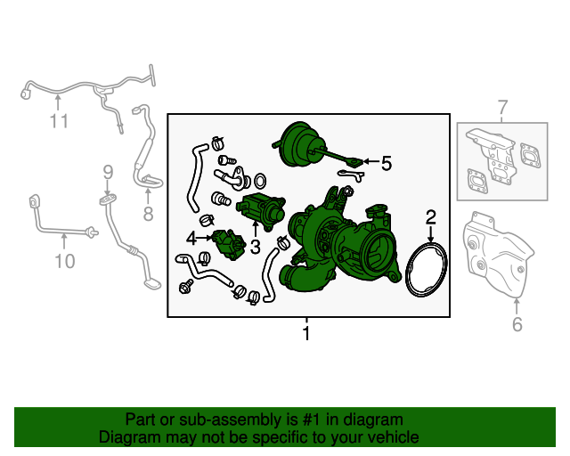20162019 GM Compressor Air Intake Turbocharger 25202345 Auto Parts