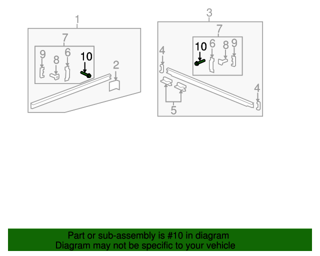 20072010 GM Cargo Carrier Pickup Box Side Rail Support Bolt 19206644
