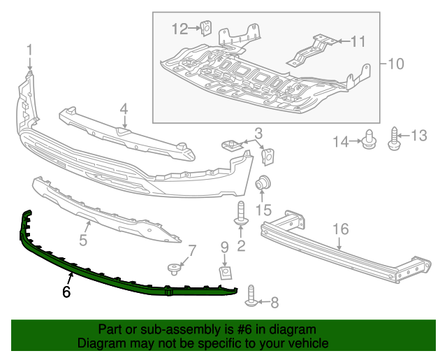 20172021 Chevrolet Trax Lower Deflector 42540160