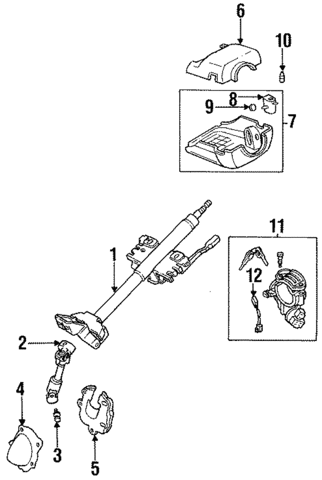 19931995 Mazda Ignition Switch FD0166151A MazdaParts