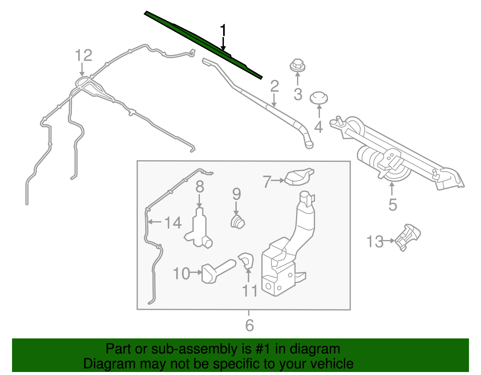 Wiper Blade - Ford (GU2Z-17V528-N)