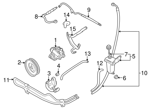 Pump & Hoses for 2001 Audi S4 Genuine Audi Parts