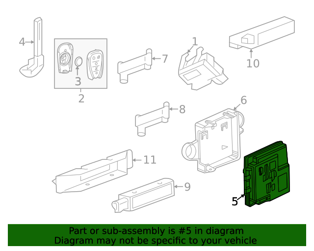 20192023 GM Keyless Entry Control Module 13518840