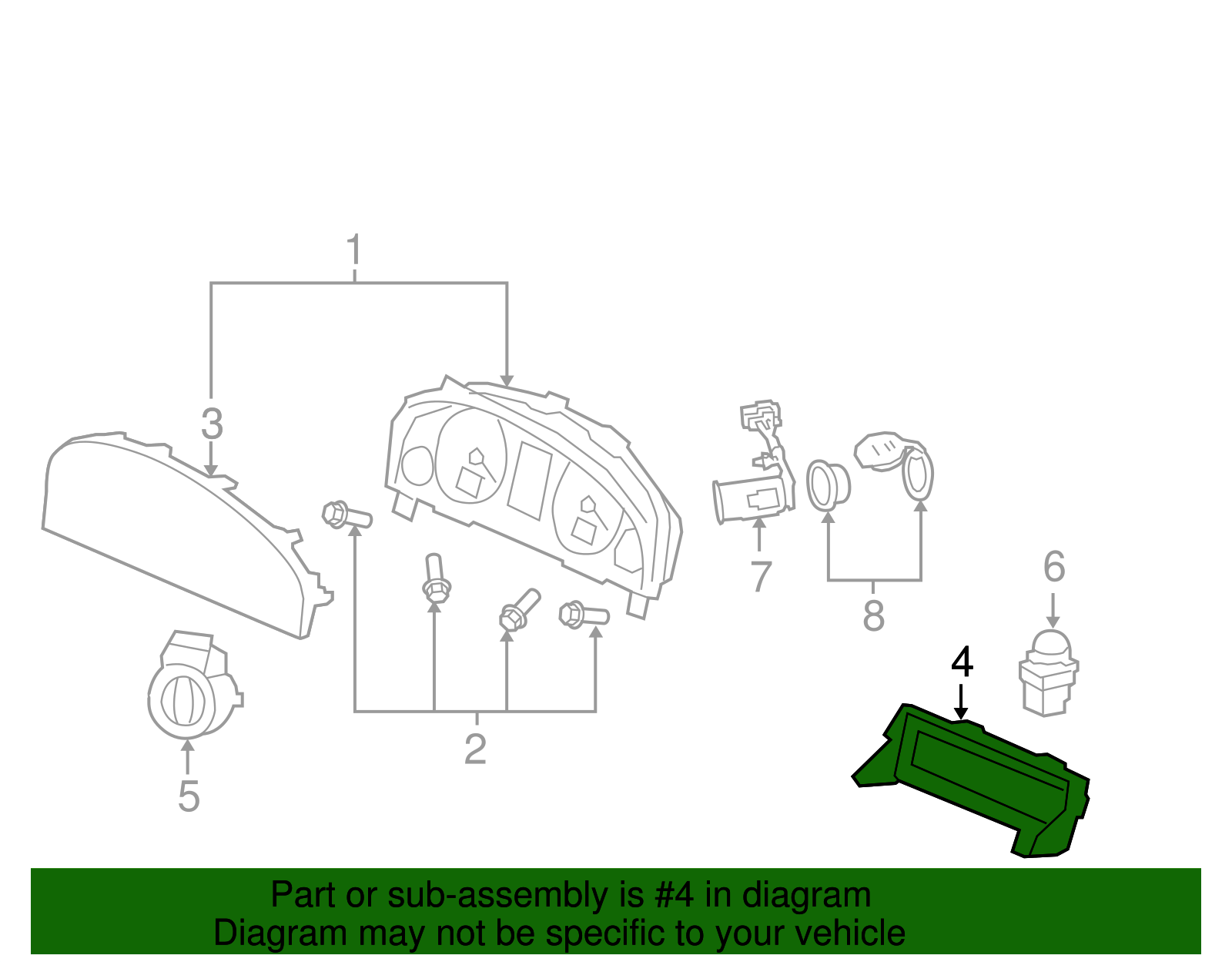 Display, Drvr Info - GM (92228599)