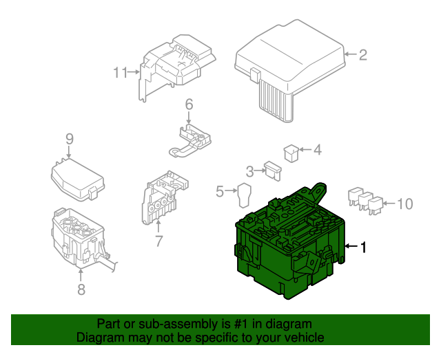 8565A349 Fuse & Relay Box 20142023 Mitsubishi Mitsubishi Direct Parts