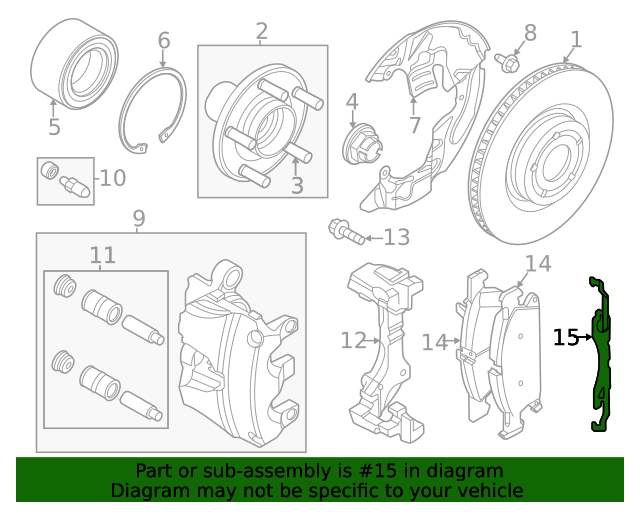 2004-2023 Ford Brake Pads Retainer Spring 3M5Z-2B486-AA | Online Ford ...