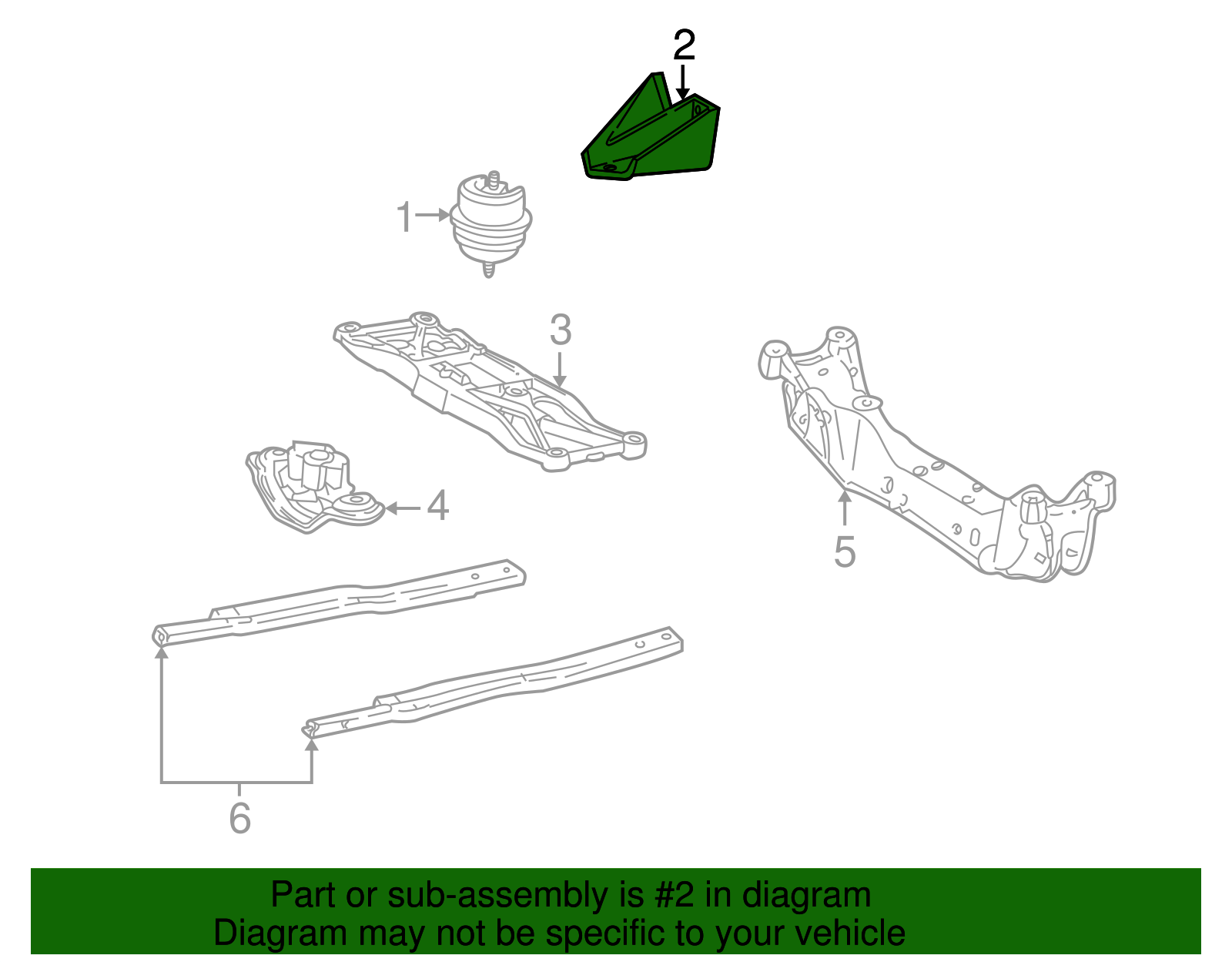 Front Mount Bracket - Ford (XW4Z-6031-CA)