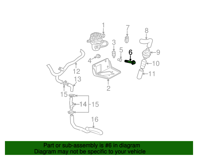 20002003 GM Secondary Air Injection Pump Bolt 15602721