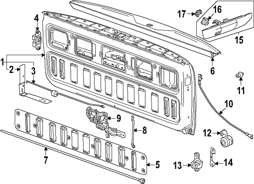 2024-2025 Chevrolet Silverado EV Tail Gate 85540772 GM | GMPartsDirect.com