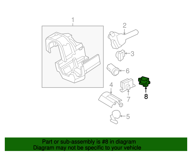 Genuine OEM Ford Part Steering Wheel Position Sensor 6L2Z3F818AA
