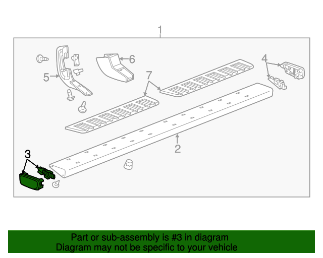 20142020 GM Running Board End Cap and Retainer 22876239
