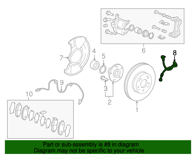 ABS Wheel Speed Sensor Front Left Fit Honda Civic 2016-2020 Insight