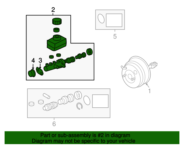 20052009 Subaru Master Cylinder 26401AG011 Subaru Parts Store