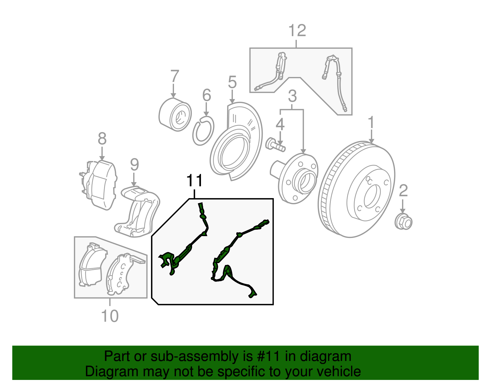 Front Speed Sensor - Ford (YL8Z-2C205-AB)