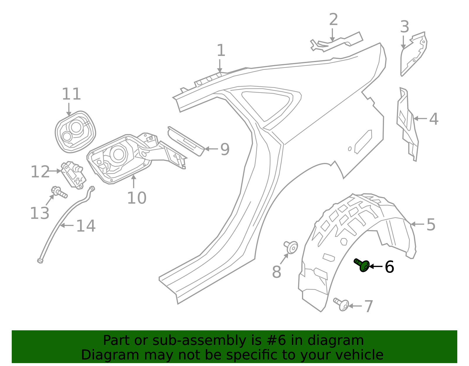 Bumper Cover Support Rail Bolt - Volkswagen (WHT-003-954)