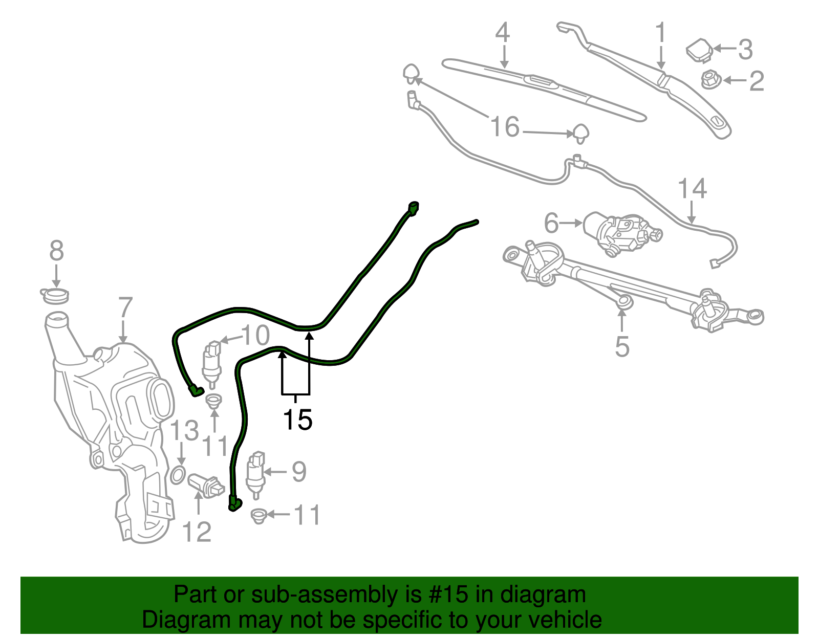 Washer Hose - GM (84348734)