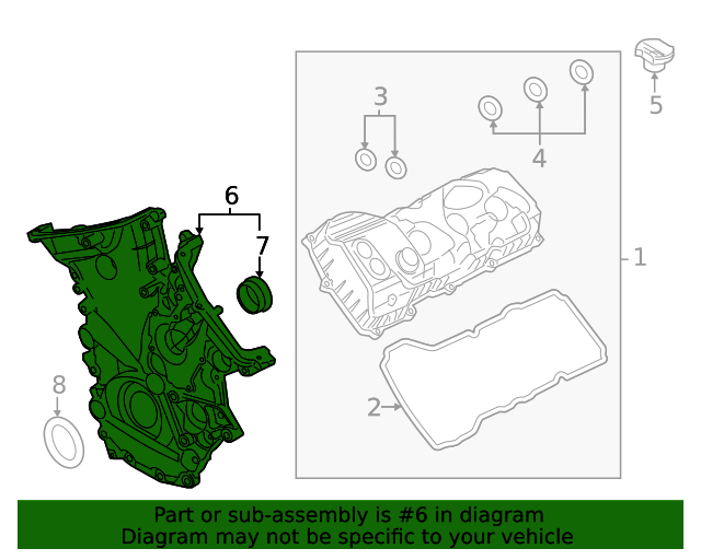 Genuine OEM Ford Part Timing Cover ML3Z6019A Genuine OEM Ford