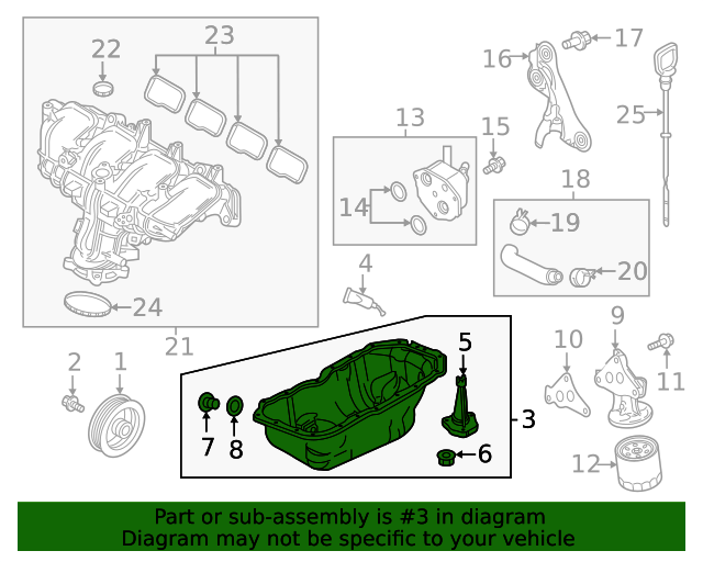 20162024 Mazda Oil Pan PYD5104AXB OEM Vehicle Parts