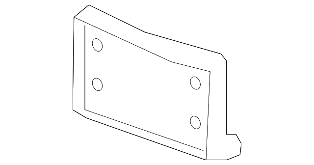 Black Front License Plate Bracket - GM (10364870)