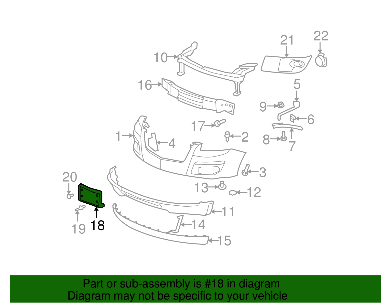 Black Front License Plate Bracket - GM (10364870)