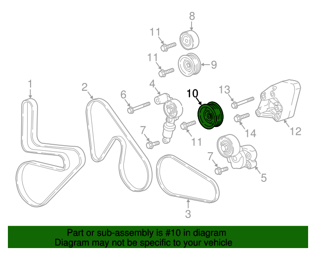 20152022 GM Supercharger Belt Idler Pulley 12678515 QuirkParts