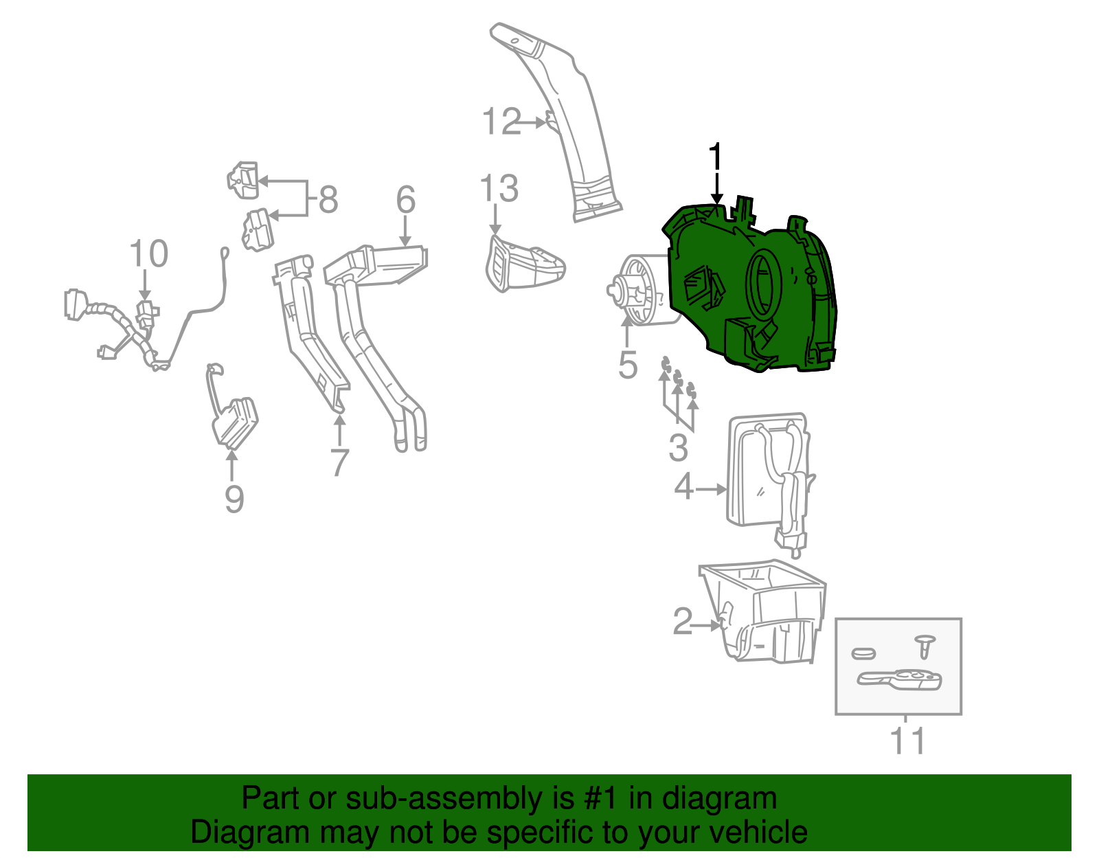 Auxiliary Air Conditioning Evaporator and Blower Upper Case - GM (88891577)