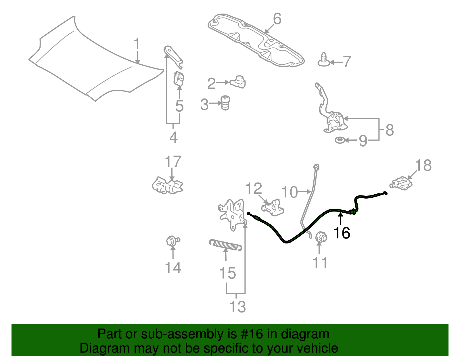 Release Cable - Scion (53630-52110)