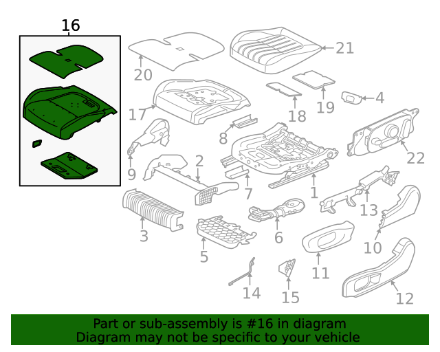 2017-2020 Jaguar F-Pace Seat Cushion Pad T4A13917 | OEM Parts Online