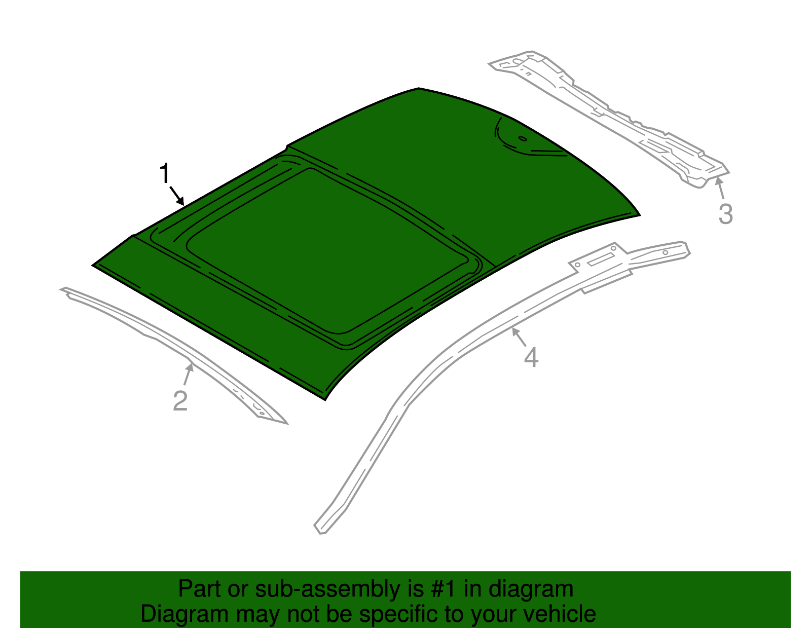 Frame Sliding Roof Panel Ope - Ford (GD9Z-5450056-C)