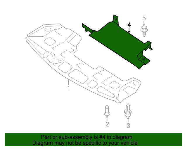 20142020 Nissan Pathfinder Splash Guard 625423KA0A Parts for Nissans