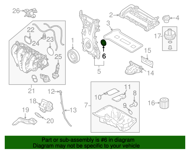 Rear Main Seal Retainer Ford (1S7Z6K301BA) Eastgate Ford Parts CA