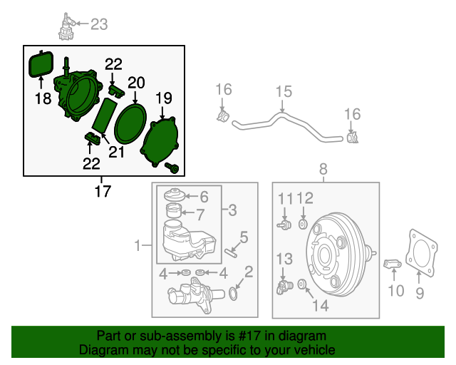 20182023 Toyota Power Brake Booster Vacuum Pump 29300F0012 Servco