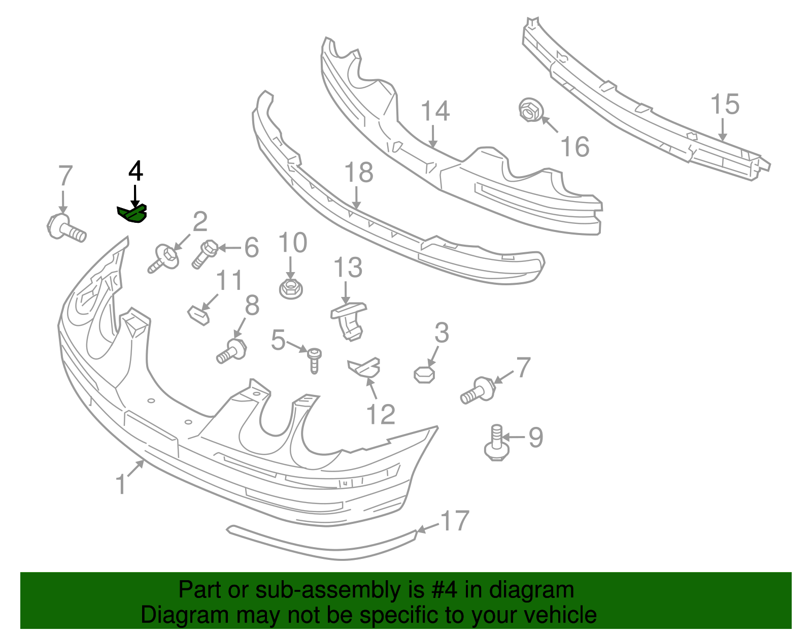 86625-3F000 - Bumper Cover Retainer Clip 2004-2009 Kia Amanti | Kia ...