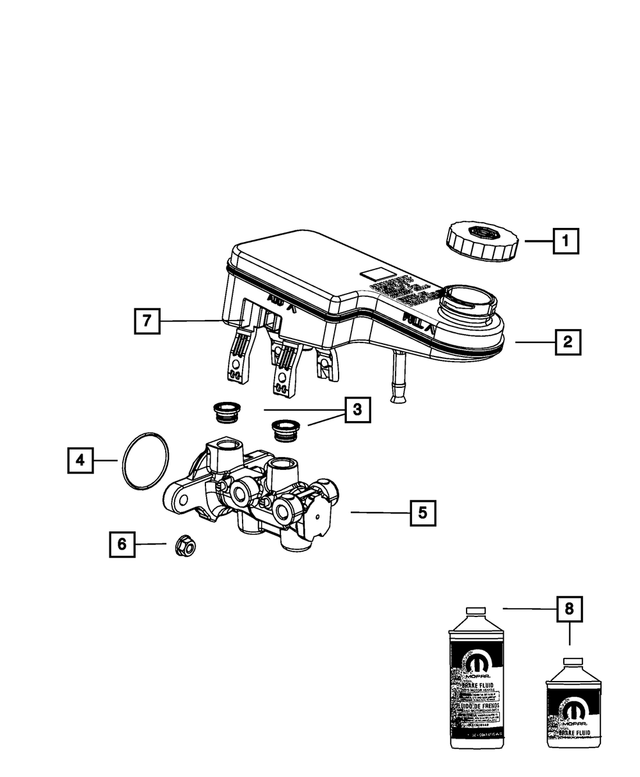 20062025 Mopar Master Cylinder To Booster Seal 5191826AA Mopar eStore