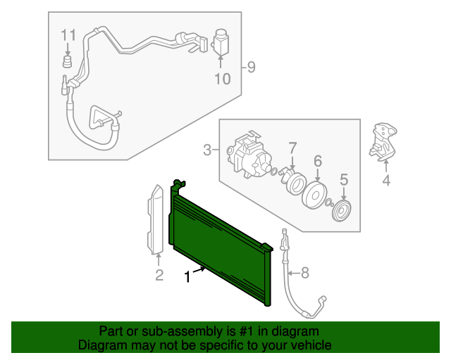 976063L180 Condenser 20062010 Kia Optima Kia.Parts Store