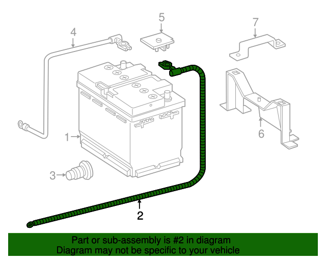 463-540-15-41 - Battery Cable 2013-2018 Mercedes-Benz | AutoNationParts.com