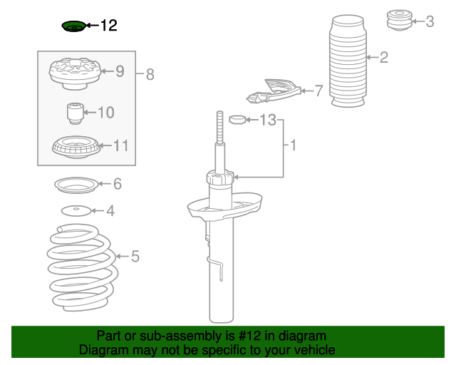 Suspension Strut Mount Washer GM (13502405)