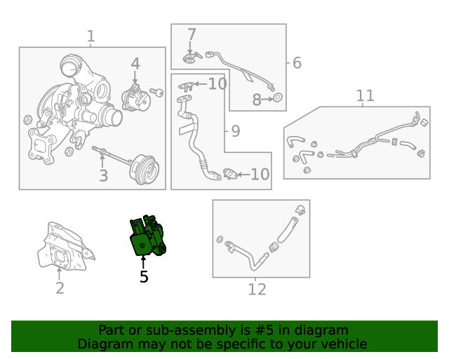 20202023 GM Turbocharger Wastegate Regulator Solenoid Valve 55599331