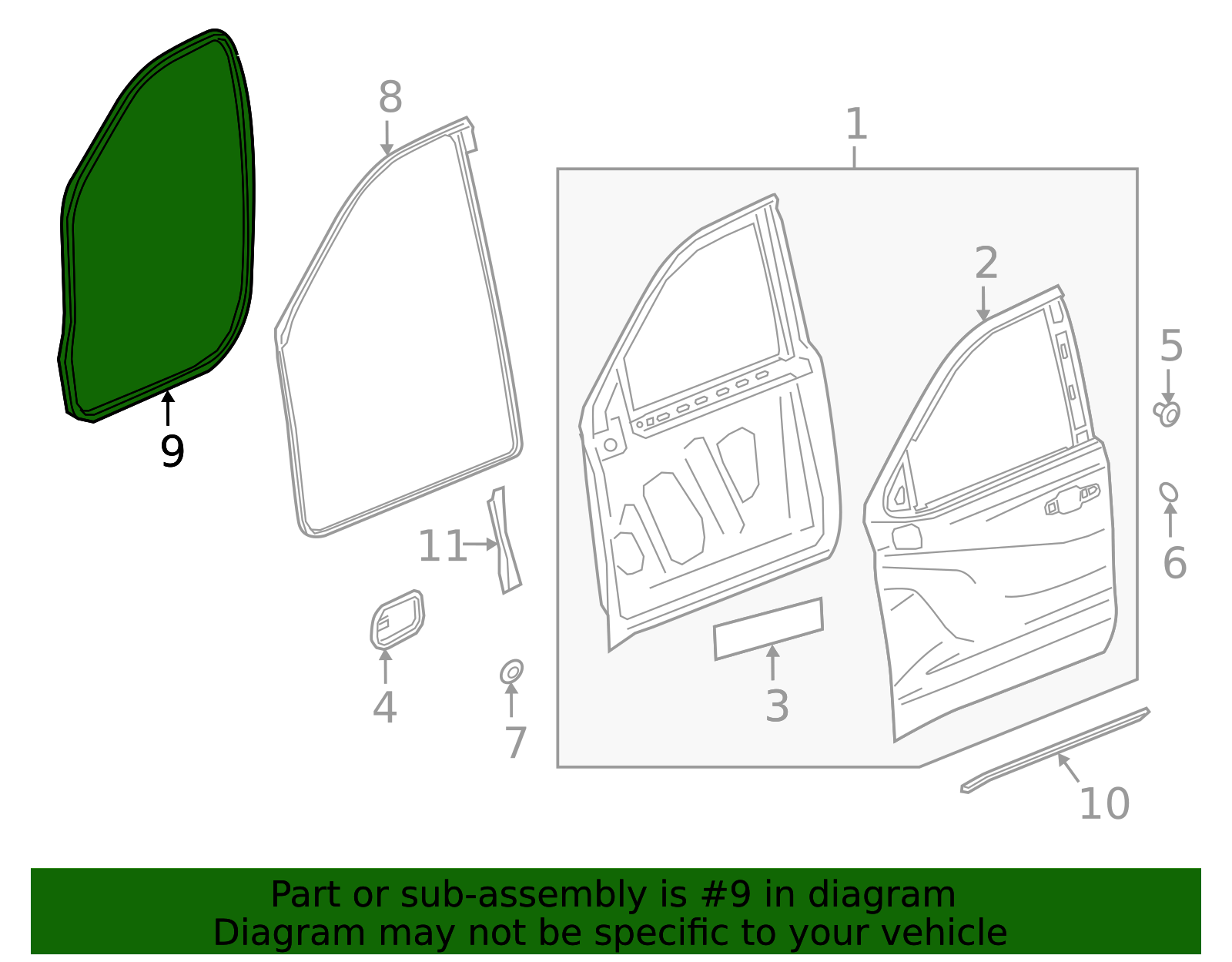 Front Side Door Weatherstrip - GM (84349112)