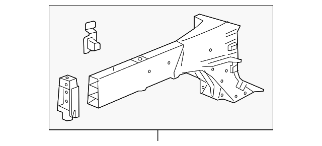 Passenger Side Front Compartment Side Rail - GM (84029041)