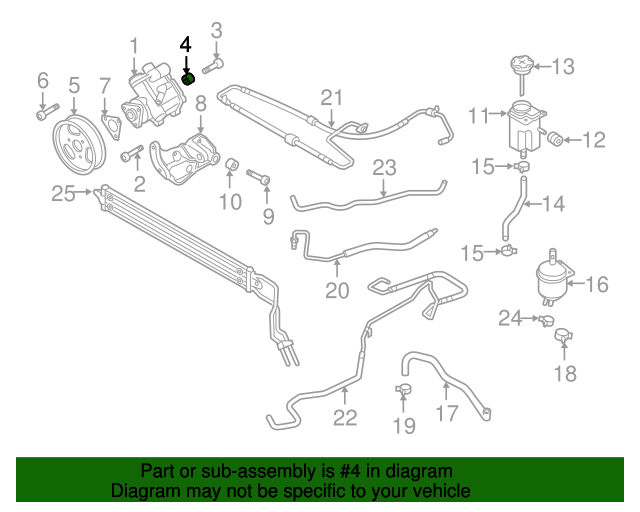 20122014 Audi A8 Quattro Power Steering Pump Adapter 07P145147