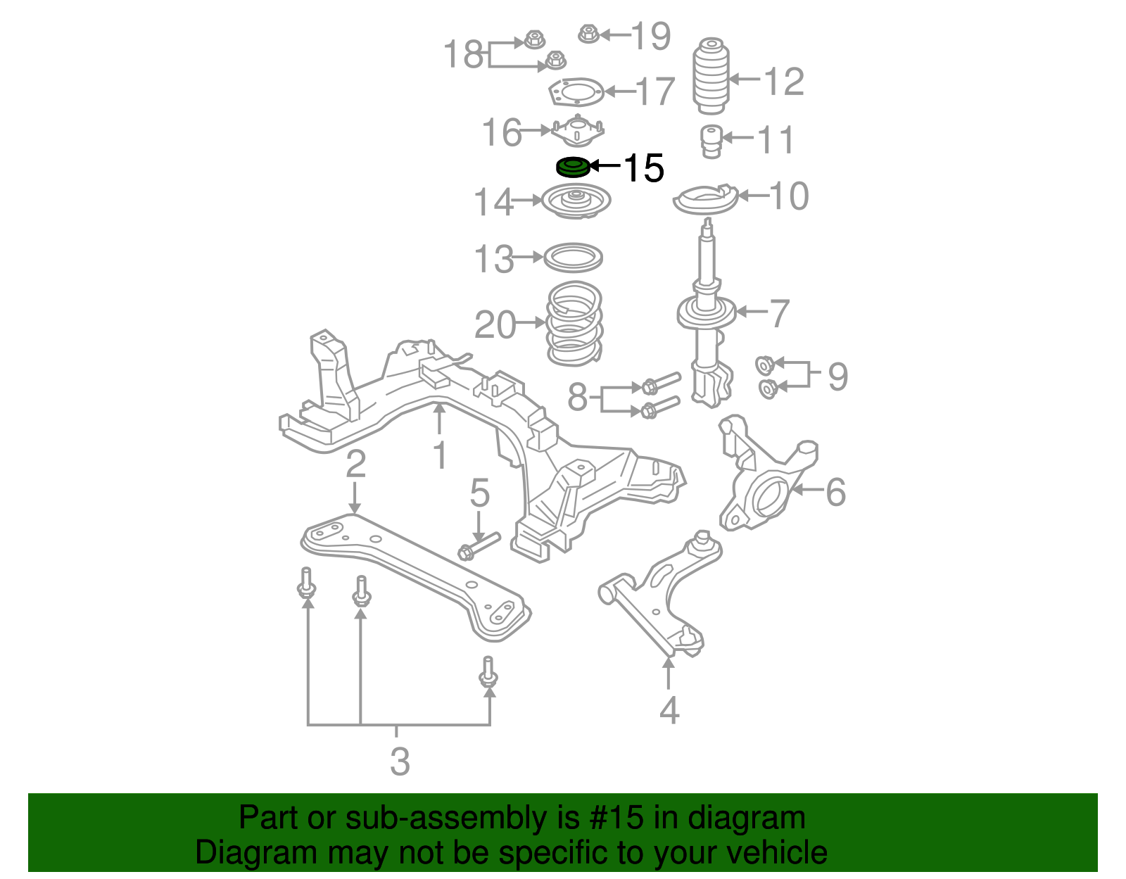 Strut Bearing - Ford (YL8Z-18198-AA)