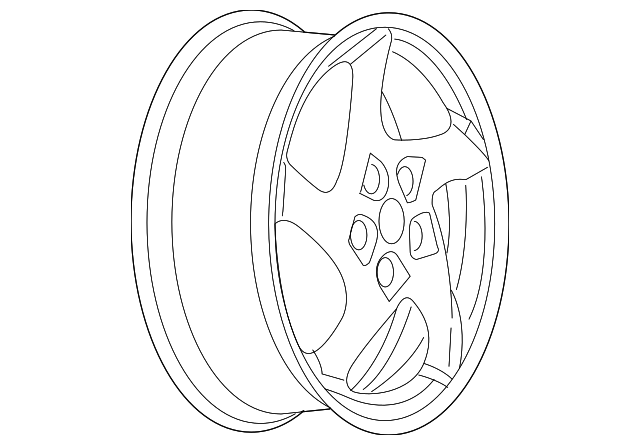 Wheel-17X6.5J Alum 52MM O/S 115.0 B/C   *Chrome - GM (9594216)