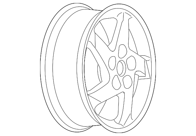 16x6.5-Inch Aluminum 5-Spoke Wheel - GM (9594213)