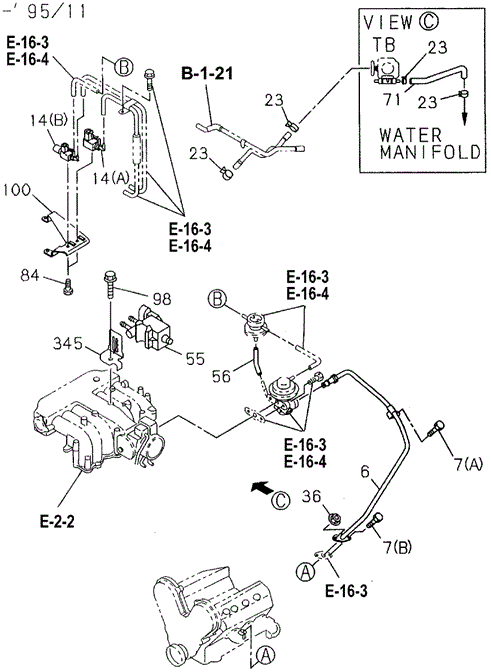 Emission Hose (1) for 1997 Honda Passport | Honda Parts Online | 97 Passport Engine Diagram | | Honda Parts Online