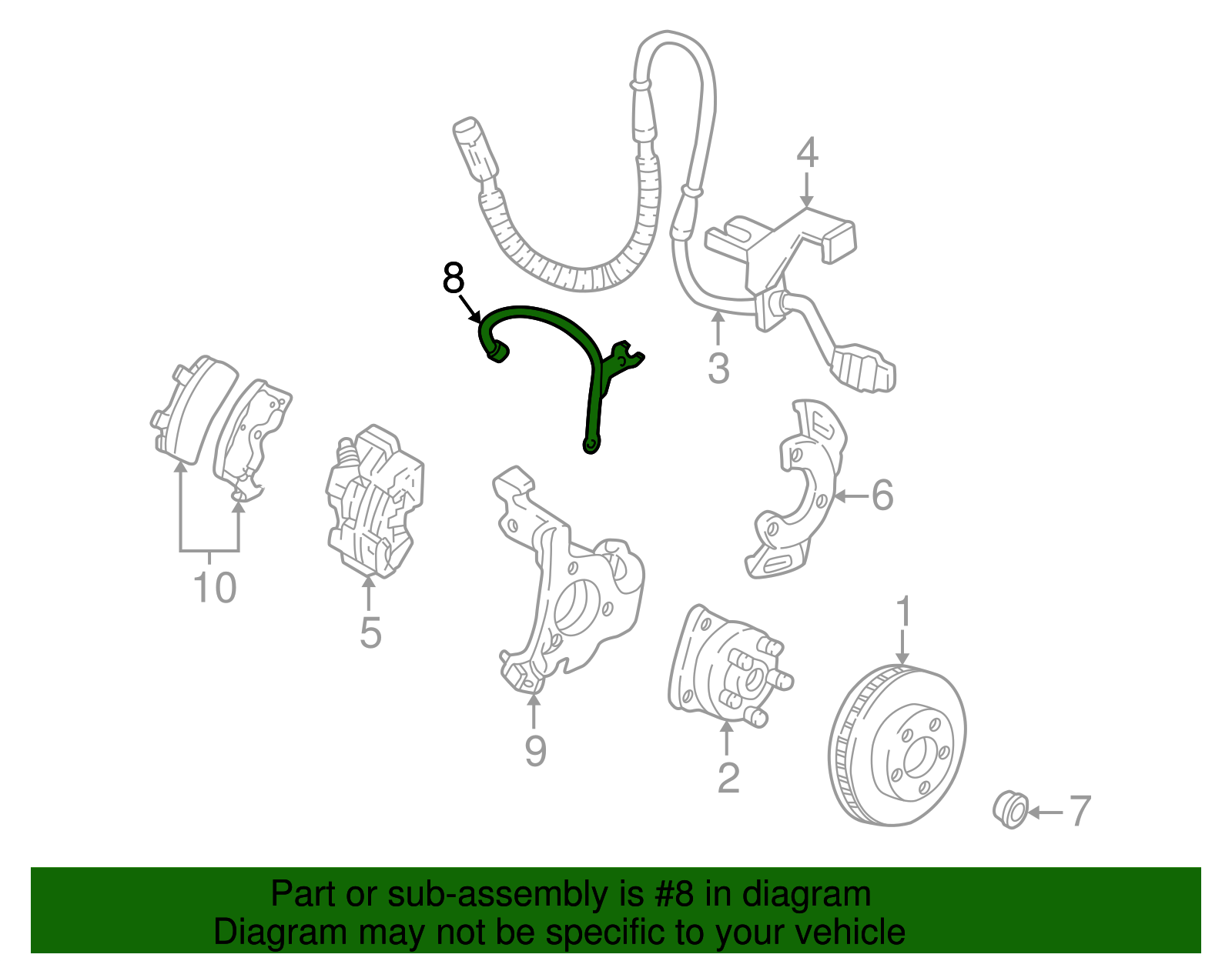 Front Flex Hose - GM (19366760)